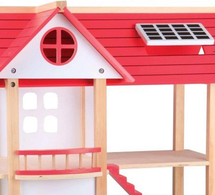 Produktbild Beeboo Puppenhaus Eco Villa Spielzeughaus aus Holz unmöbliert