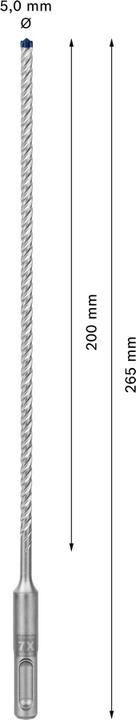 Actual product image Bosch Professional Zubehör EXPERT SDS plus-7X hammer drill, 5 x 200 x 265 mm (5.0 mm)