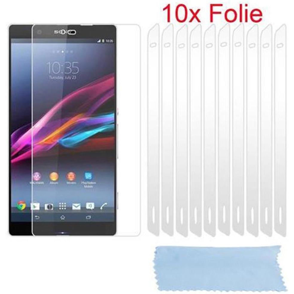 Cadorabo 10x Schutzfolie (1 Stück, Sony Xperia Z2), Smartphone Schutzfolie, Weiss