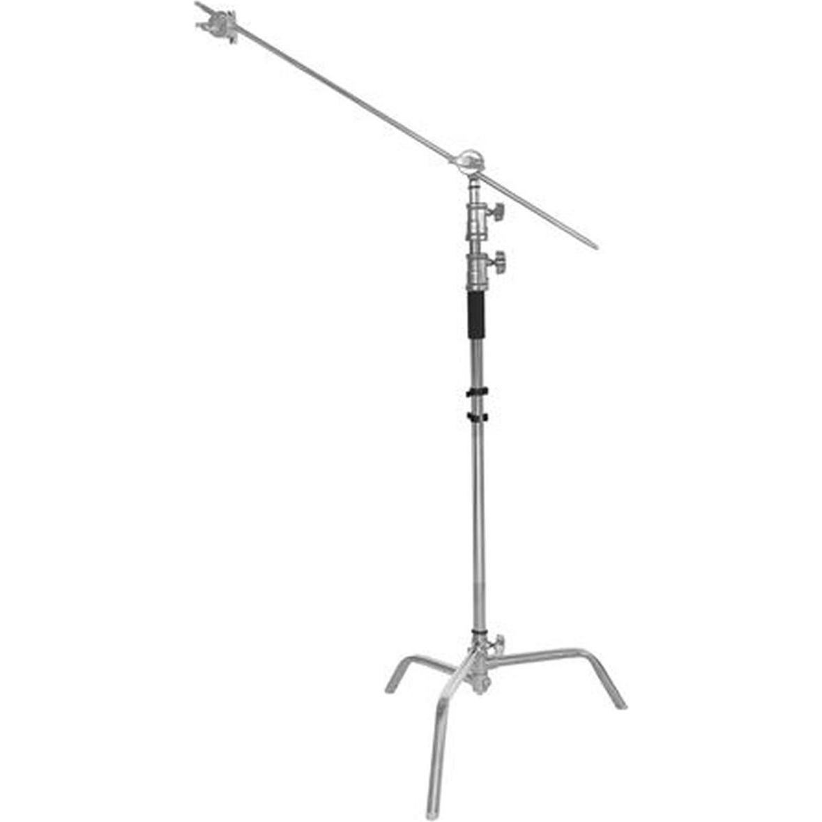 Studioking Supporto a C con stabilizzatore FT-3203S 328 cm (328 cm, 10 kg), Treppiede per lampade + flash, Argento