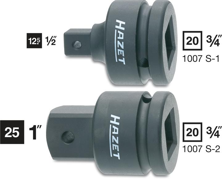 Image du produit HAZET Pièce de réduction 1007S-1 ∙ Carré creux 20 mm (3/4 pouce) ∙ Carré massif 12,5 mm (1/2 pouce)…