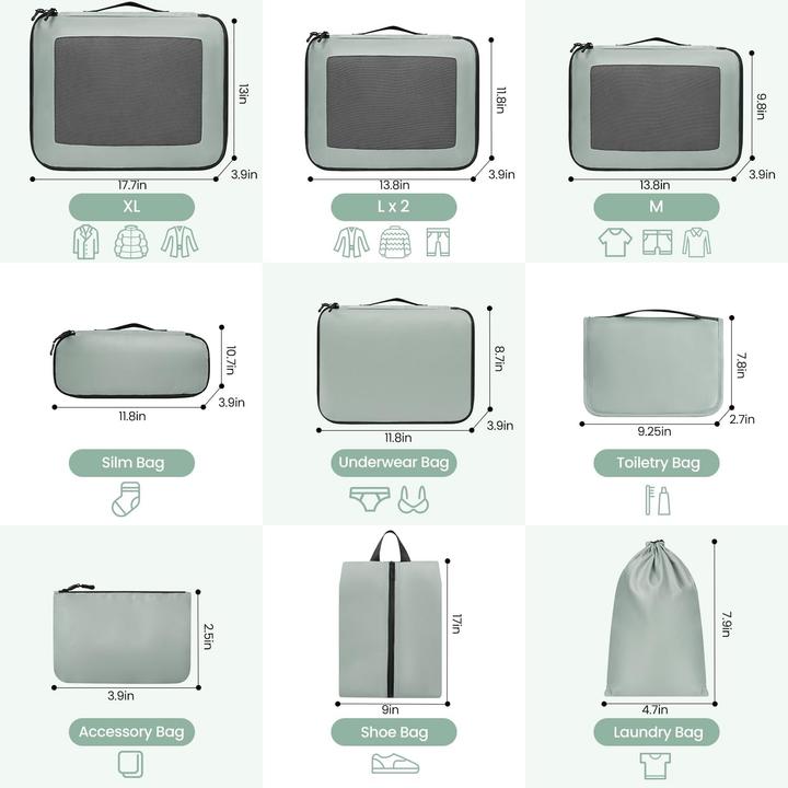 Produktbild Prezon 10-teiliges Gepäck-Organizer Set