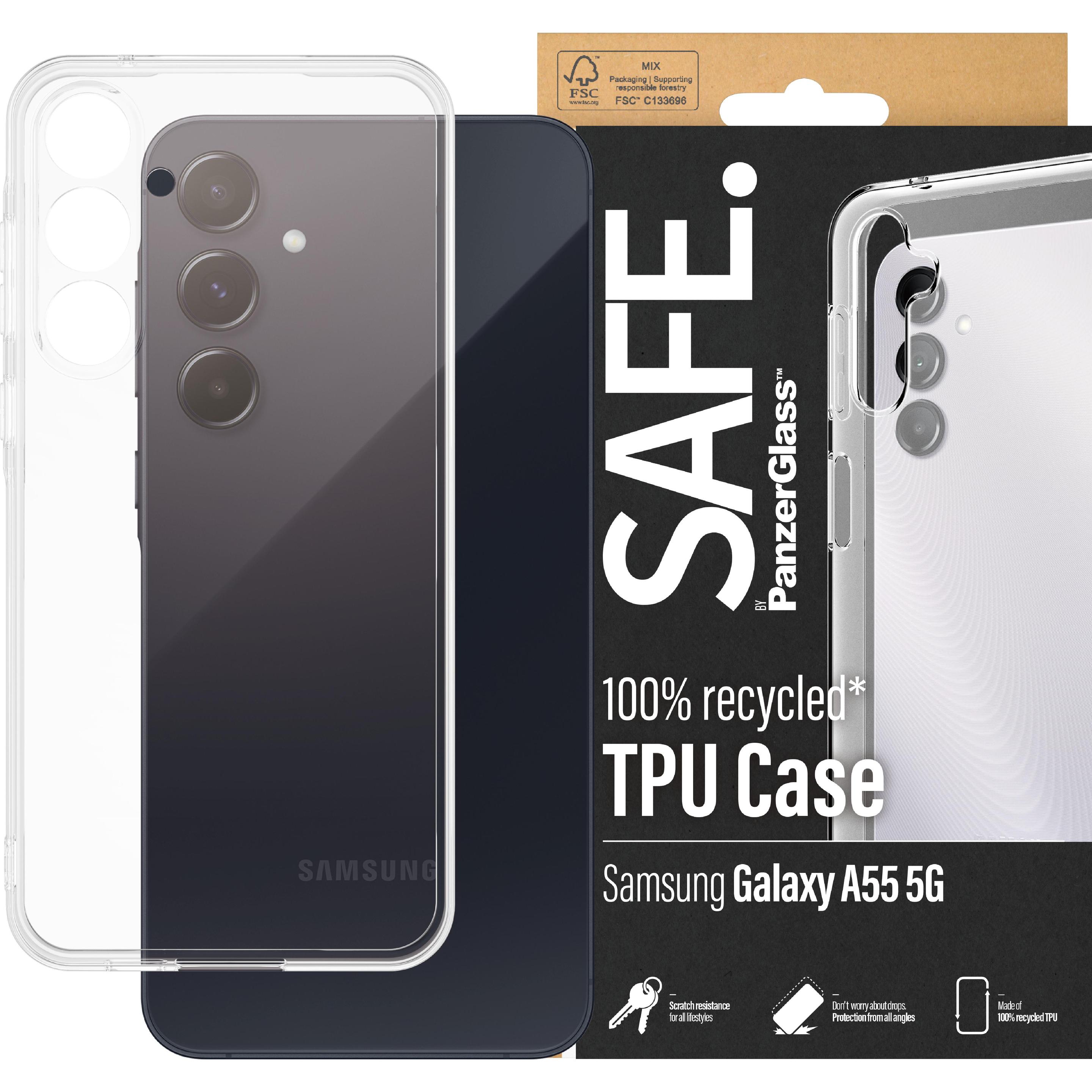 Thumbnail - Safe Clear TPU Case (Samsung Galaxy A55), Smartphone Hülle, Transparent