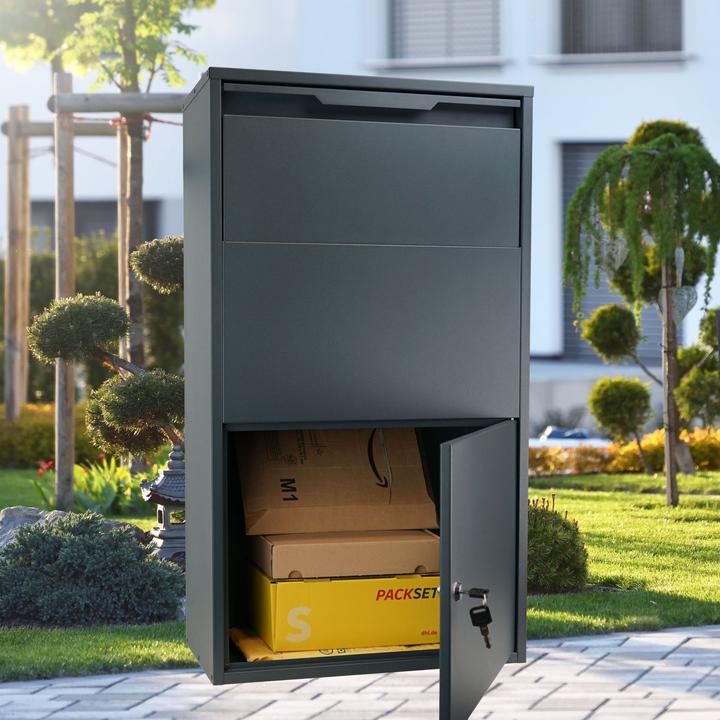 Actual product image Mocavi Parcel box PBox 55 anthracite fuse slot RAL 7016