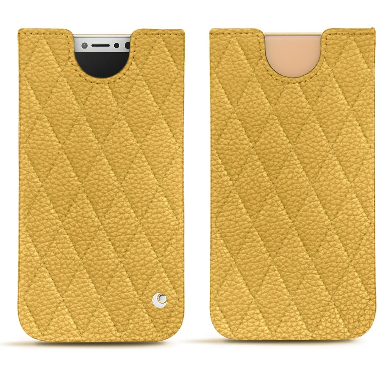 Noreve Lederschutzhülle (Apple iPhone X), Smartphone Hülle, Orange