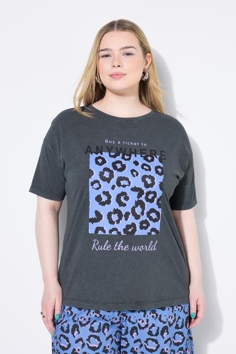 Produktbild Studio Untold T-Shirt, Oversize Shape, Leo-Print, Vintage Look (50, 52)