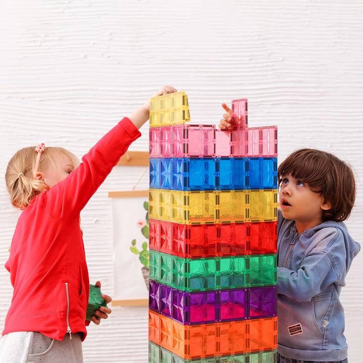 Actual product image Mntl Magnetic Tiles + Ball Run