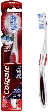 Colgate 360 optical white toothbrush, medium, 1 piece (Medium, 1x)
