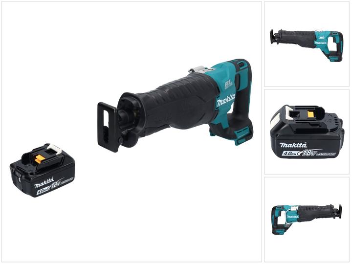 1x sega a batteria Makita DJR 187, 1x batteria Makita BL 1840 B 18 V 4.0 Ah, senza caricabatterie