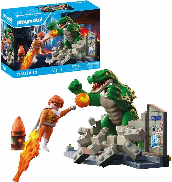 Produktbild Playmobil 71831 Helden-Showdown mit der Riesenechse (71831, Playmobil Action Heroes)