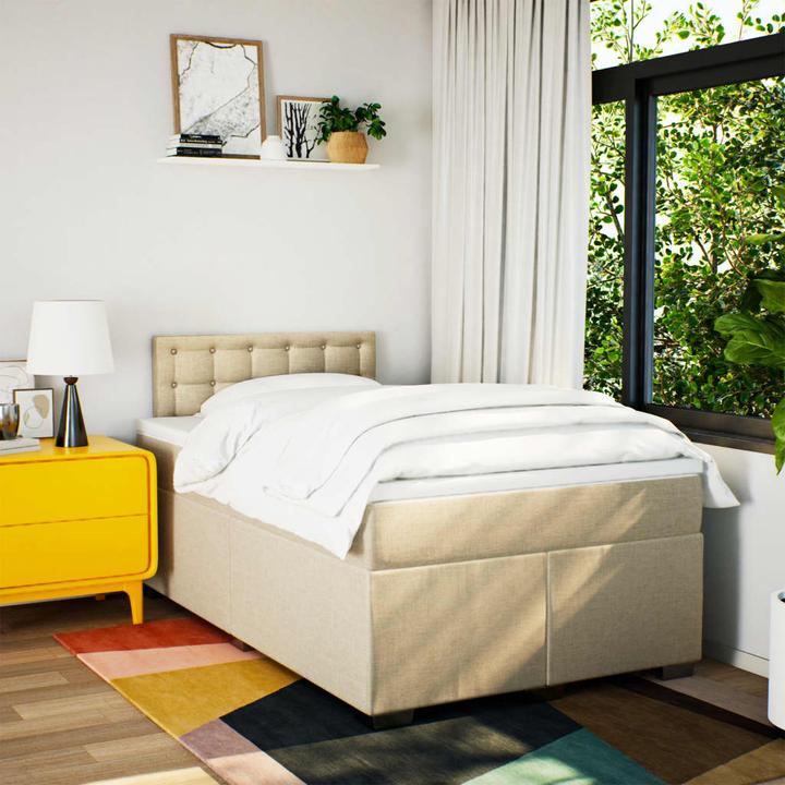 Image du produit VidaXL Bo x lit de saut avec matelas 120 x 190 cm Tissu (120 x 190 cm)