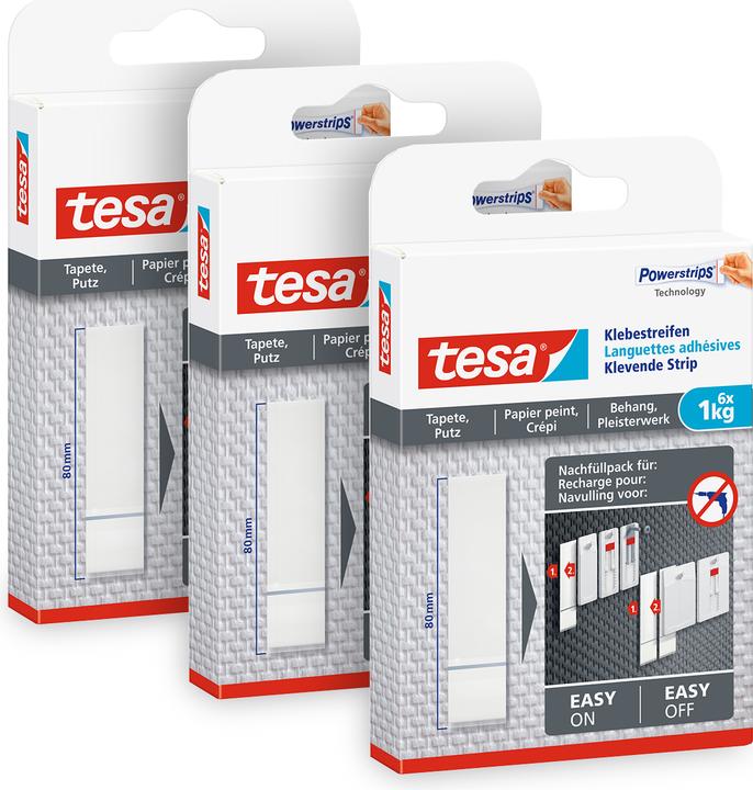 tesa Bandes en cuir pour papiers peints et plâtre