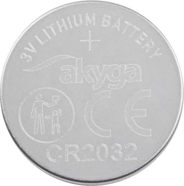 Actual product image Akyga Knopfzelle CR 2032 3 V 4 St. 210 mAh Li-MnO2 CR2032 (4 pcs., CR2032, 210 mAh)