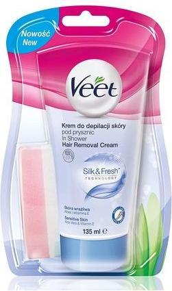 Produktbild Veet Silk&Fresh Under Shower Hair Removal Cream For Sensitive Scores 135Ml (135 ml)