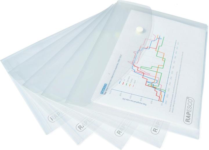 Produktbild Rapesco Dokumentenmappe A5, Transparent, 5 Stück (A5, 5x)