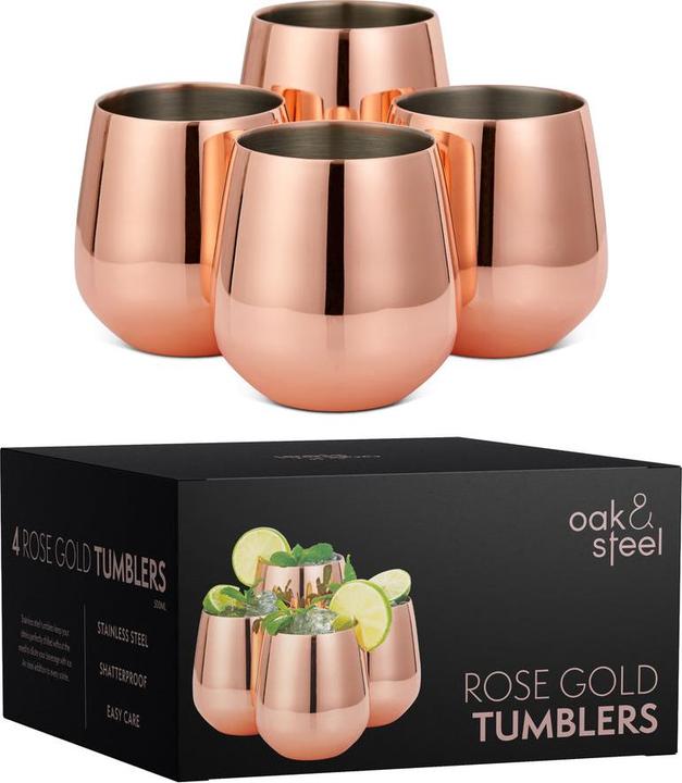 Image du produit Oak & Steel Gobelet or rose (3.50 dl, 4 x, Gobelet Moscow Mule)