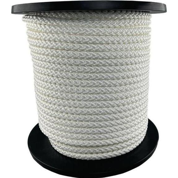 Overmann, Seil, Kordel Seilraddurchmesser 8mm weiß feste+feine Flechtung m.Seele (100 m)