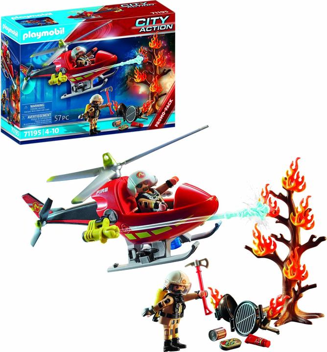 Immagine prodotto Playmobil Elicottero dei vigili del fuoco (71195, Playmobil Città d'azione)