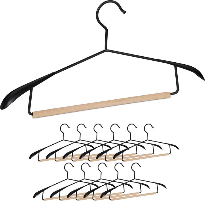 Relaxdays Set da 12 Grucce, per Giacche e Completi (1 x)