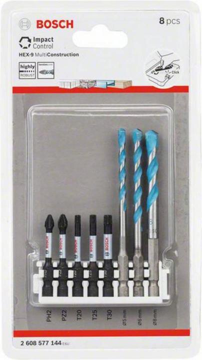 Produktbild Bosch Professional Zubehör Impact Control HEX-9 MultiConstruction / Power BitSet (Schraubschlitz, Sechskant (hexagonal))