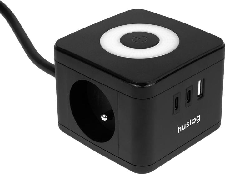 Image du produit Huslog Rallonge Cube avec LED (5 ports)