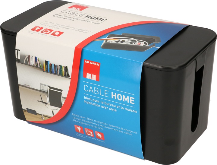 Image du produit Max Hauri Kit de gestion des câbles avec boîte à câbles et bloc multiprises