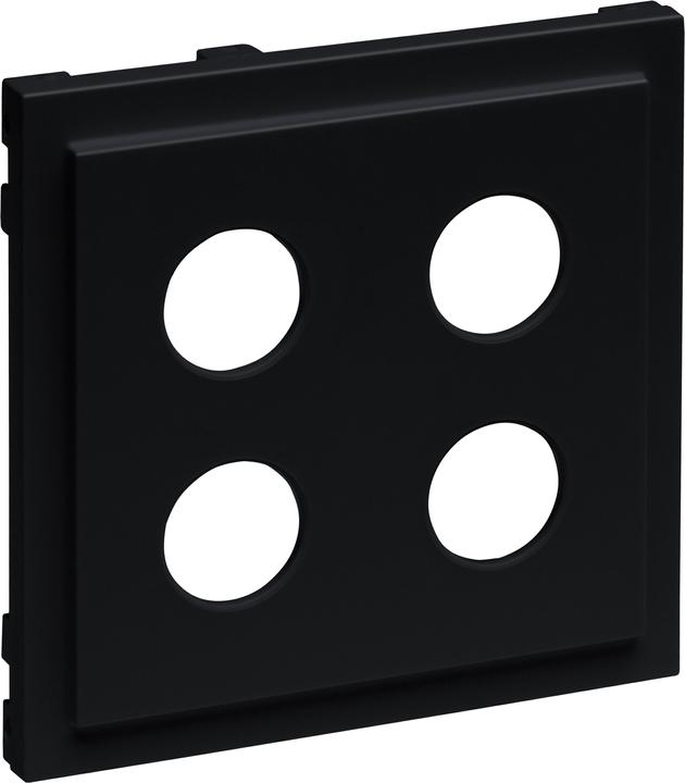 Legrand SEANO cover for speaker connection box 2-gang, 4mm sockets, black, 765379