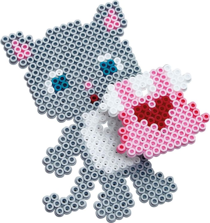 Actual product image Hama Ironing beads midi ""Dress-up cat"", gift box Diameter of ironing bead midi: 5.0 mm