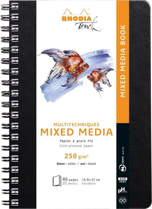 Actual product image Rhodia Touch Mixed Media Book (A5, Hardcover)