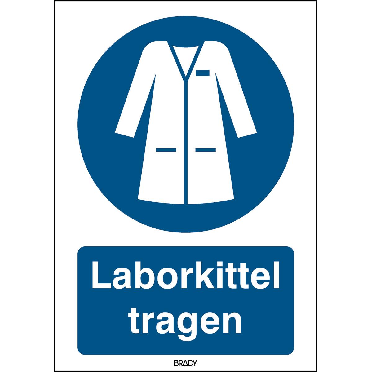 Brady ISO-Sicherheitsschild - Laborkittel tragen (311405)