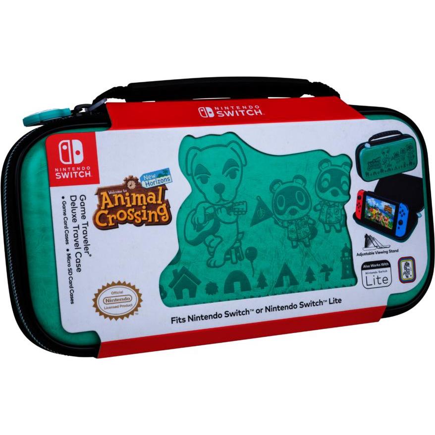 Bigben Custodia Animal Crossing Verde (Switch, Switch Lite), Altri accessori gaming, Verde, Nero