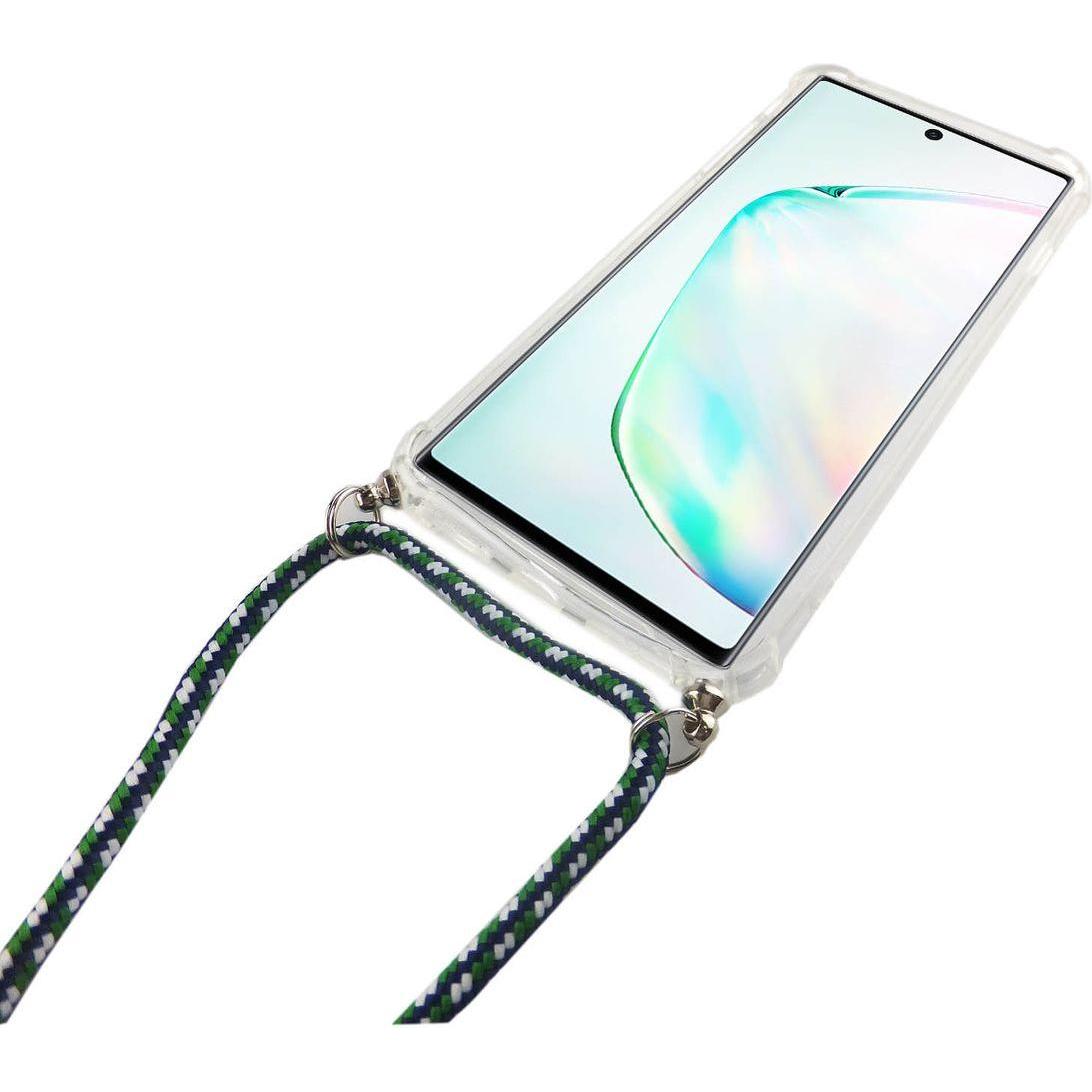 Thumbnail - König Design Handykette für Samsung Galaxy Note 10 mit Band Case zum umhängen Kordel Grün Neu, Handykette, Transparent