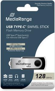 Produktbild MediaRange Swivel Stick (128 GB, USB-C)