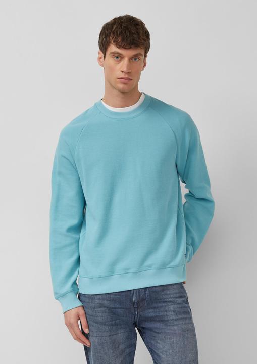 Produktbild s.Oliver Sweatshirt Strukturiertes Raglan-Sweatshirt aus reiner Baumwolle (M)