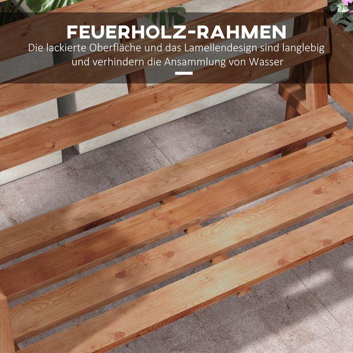 Immagine prodotto Swisshandel24 Panchina da giardino, panchina a 2 posti, panchina in legno, con fioriera, fino a 240kg