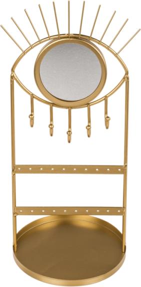 Produktbild Out of the blue Goldfarbener Schmuckhalter aus Metall mit Spiegel mit Auge