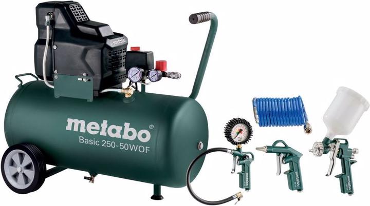 Metabo Compresseur d'air comprimé Basic 250-50 W OF Set avec jeu d'outils LPZ 4 (50 l)