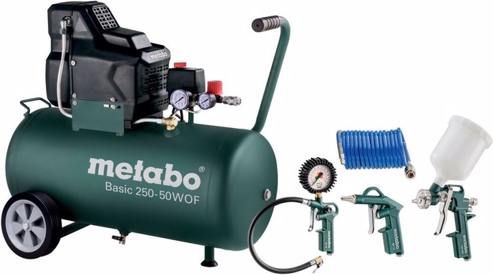 Immagine prodotto Metabo Compressore d'aria compressa Basic 250-50 W OF Set con set di utensili LPZ 4 (50 l)