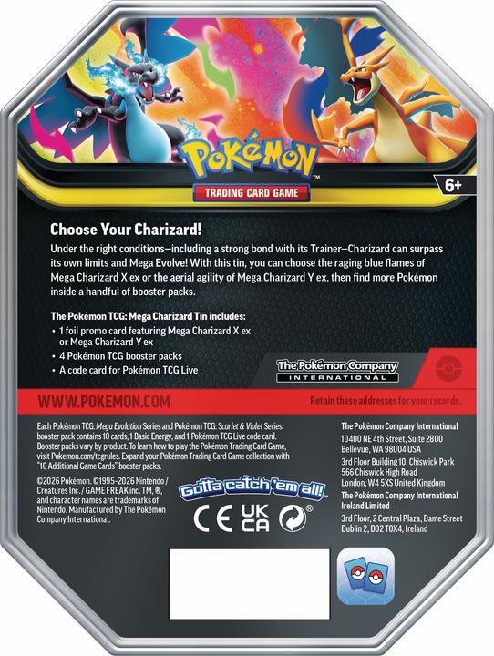 Produktbild Pokémon Mega Charizard ex Tin EN (Englisch, Box Set & Collection)