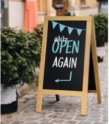 Image du produit Securit Panneau de trottoir DELUXE, avec surface en craie, hêtre