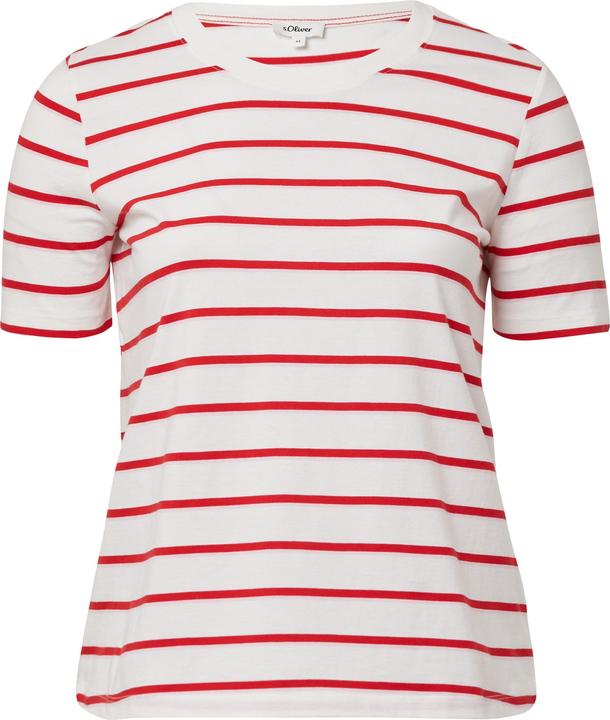 Produktbild S.Oliver T-Shirt Verkürztes Baumwoll-T-Shirt mit Streifen (48)