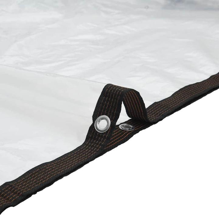 Actual product image VidaXL Transparent tarpaulin with eyelets 1x2 m polyethylene transparent tarpaulin (100 x 200 cm)