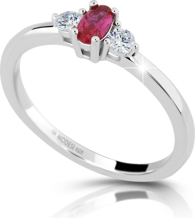 Actual product image Modesi Charming silver ring with zircons M01411 - Circuit: 60 mm (60)