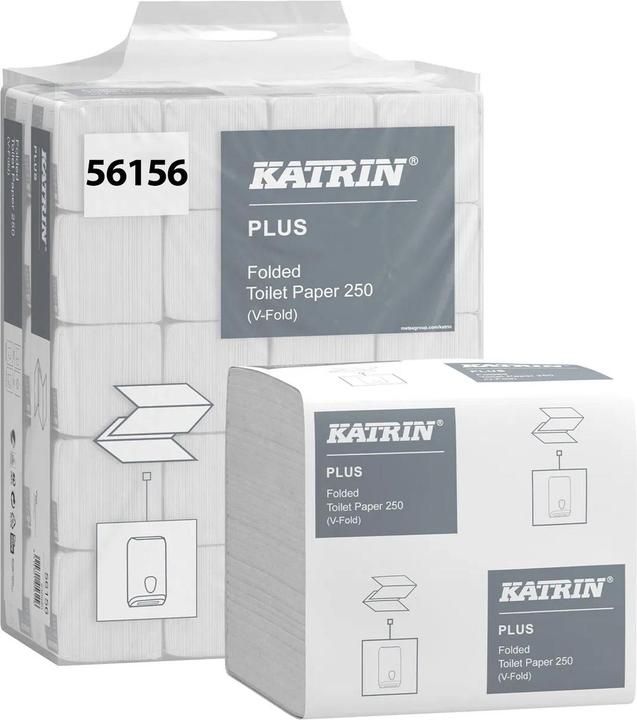 Actual product image Katrin Single-sheet toilet paper PLUS 2-ply 10,000 tissues (10 pcs.)