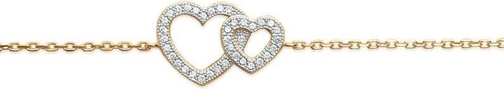 Immagine prodotto Lara BRACELET AM - 16+2 CM - BICOLORE - ZIRCONIA - COEUR (18 cm, MAT BIJOU, Materiale esatto)