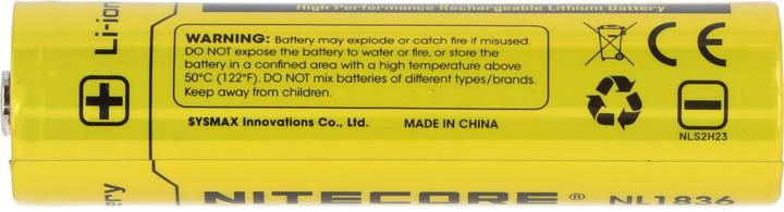 Produktbild Nitecore Li-Ion Akku Typ 18650 mit 3600mAh NL1836 mit Schutzschaltung, 69,8mm x 18,6mm