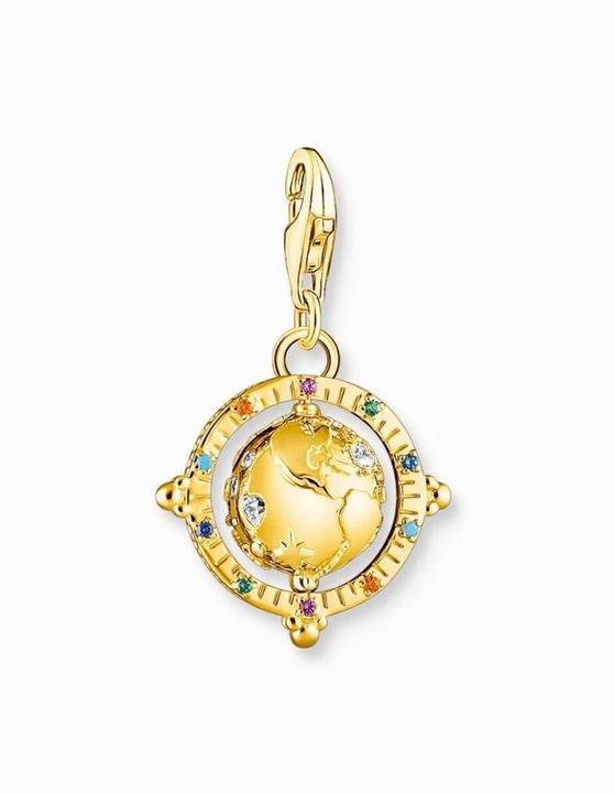 Immagine prodotto Thomas Sabo Ciondolo a forma di globo colorato placcato oro (Doratura in oro giallo 750, Argento 925)