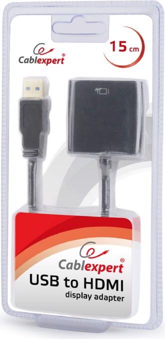 Produktbild Gembird USB — HDMI (Typ A) (USB-A, HDMI, 15 cm)