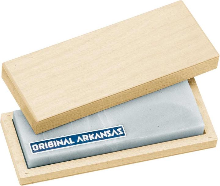 Herbertz Genuine Arkansas stone, 12.5 x 5 cm, in wooden box