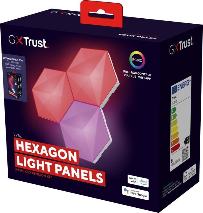 Immagine prodotto Trust Pannelli Esagonali A LED Gxt903 Vybz (RGB)